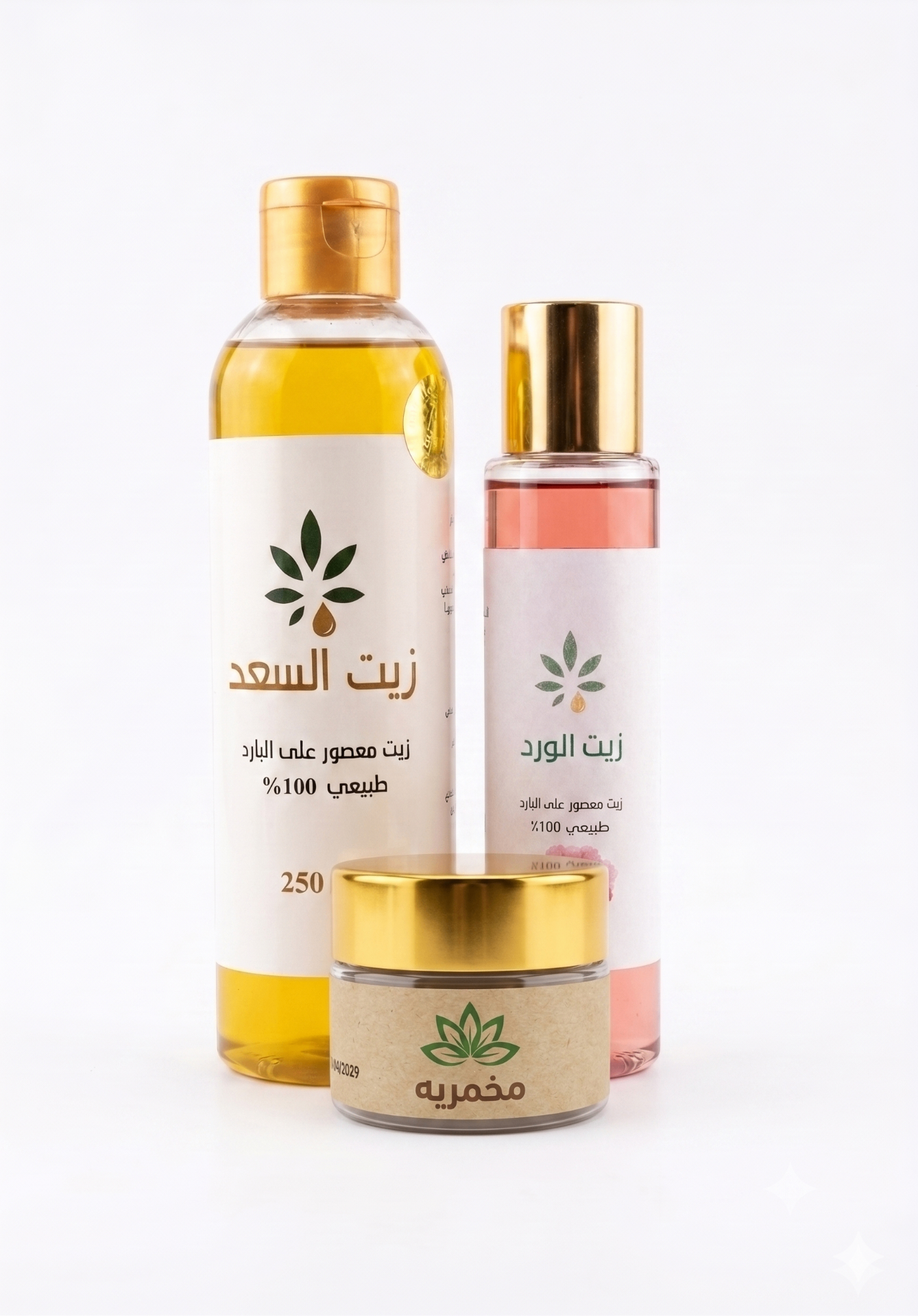 العرض المجنون: زيت السعد 250 مل + زيت الورد + مخمرية